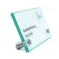 Preview: Tischschild Tischaufsteller aus Glas Vitrum T 200 100 mm